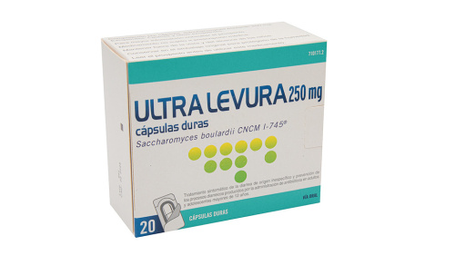 Ultra-levura 250 mg 20 capsulas (frasco)