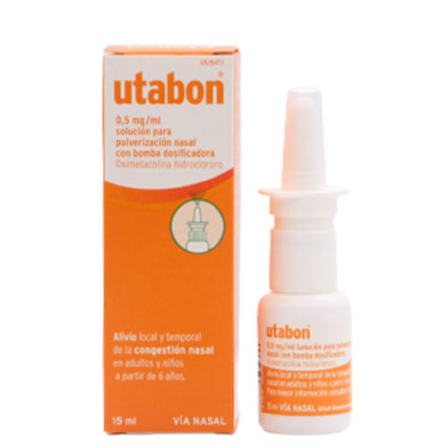 Utabon 0,5 mg/ml solucion para pulverizacion nasal 1 frasco 15 ml (con bomba dosificadora)
