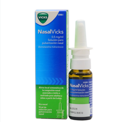 Nasalvicks 0,5 mg/ml solucion para pulverizacion nasal 1 frasco 15 ml