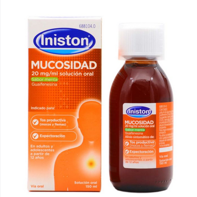 Iniston mucosidad 20 mg/ml solucion oral 1 frasco 150 ml (sabor menta)