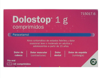 Dolostop 1 g 10 comprimidos