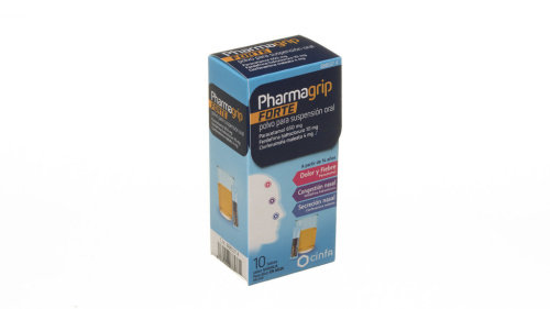 Pharmagrip forte 10 sobres polvo para suspension oral
