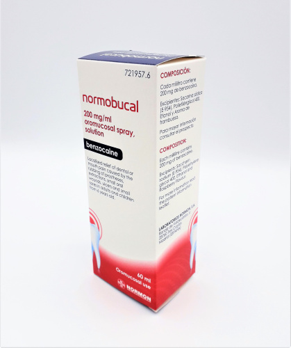 Normobucal 200 mg/ml solucion para pulverizacion bucal 1 frasco 60 ml