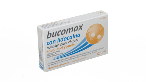 Bucomax lidocaina 24 pastillas para chupar limon