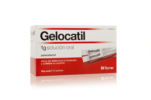 Gelocatil 1 g sol oral 10 sob