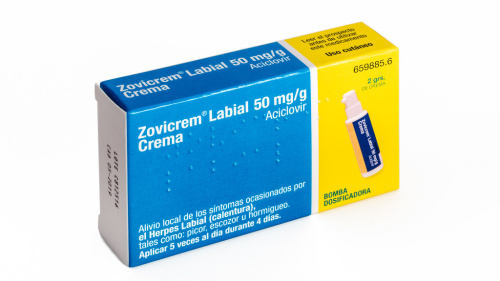 Zovicrem labial 50 mg/g crema 2 g bomba dosificadora
