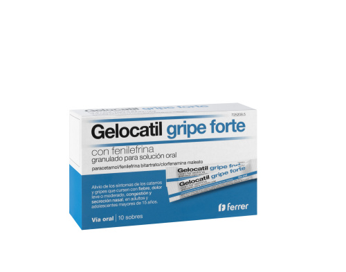 Gelocatil gripe forte fenilefrina 10 sob granulado sol oral