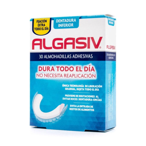 Algasiv almohadillas adhesivas dentadura inferior