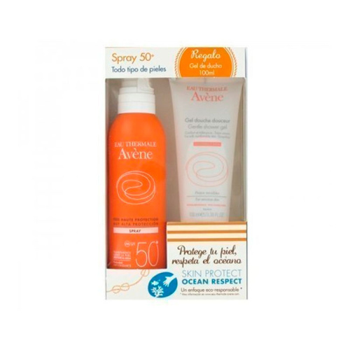 Avene pack solar spray 50+ y gel de dutxa de regalo