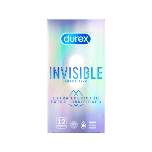 Durex preservativos invisible extra lubricados
