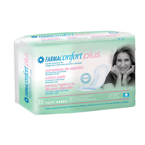 Farmaconfort plus compresas de algodón super