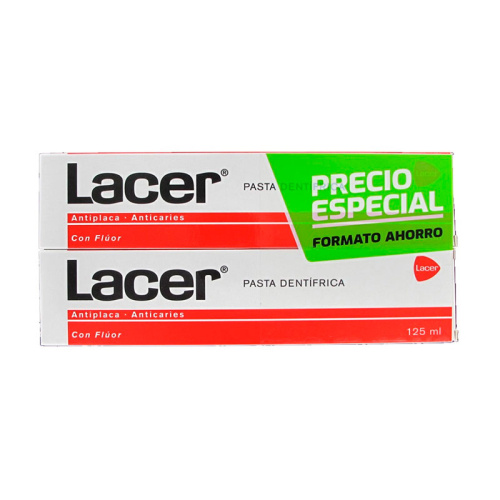 Lacer pasta dentifrica antiplaca-anticaries 125 ml+ 25 ml