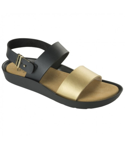 Dr. scholl mamore negro/oro
