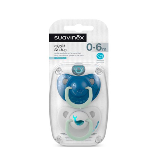 Suavinex chupetes anatómicos látex 6m 2 unidades