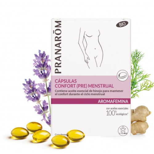 Cápsulas confort (pre) menstrual - 30 cápsulas - pranarom aromafemina