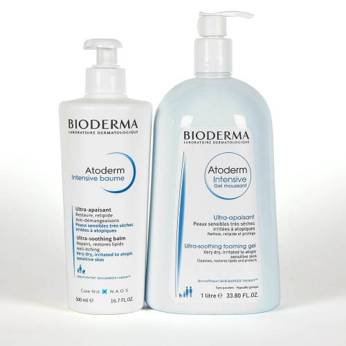 Atoderm pack intensive baume + gelmoussant - bioderma