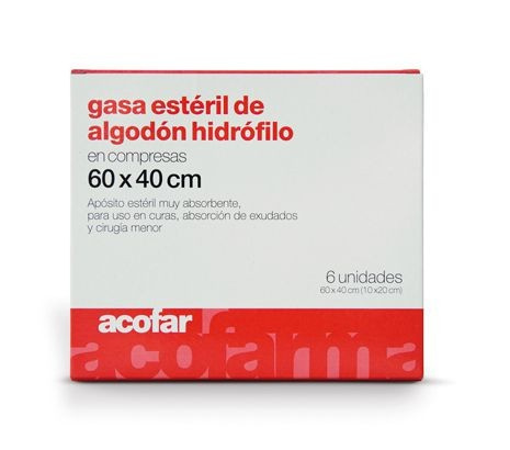 Gasa acof est 60/40 cm 6 u