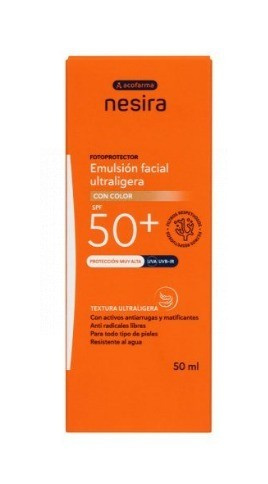 Acofarma nesira emulsión facial ultraligera con color spf50+ 50ml