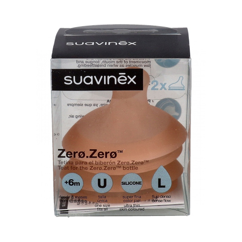 Suavinex tetina silicona anticólico flujo l +6m 1ud