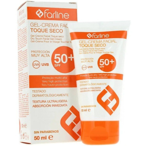 Farline gel crema facial spf50+ toque seco 50ml