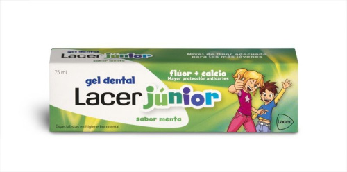 Lacer gel dental junior sabor menta 75ml