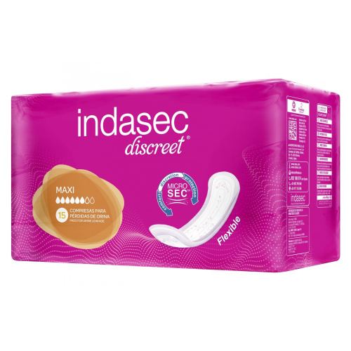 Indasec discreet maxi 15uds