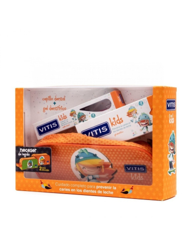 Vitis kids gel dentífrico 50ml + cepillo + gadget