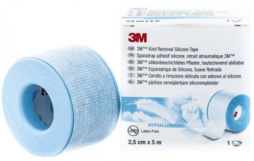 3m esparadrapo hipoalergénico de silicona 2,5cmx5m