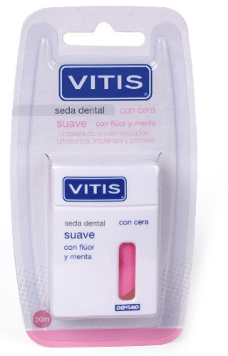 Vitis seda dental suave con flúor y menta 50 m