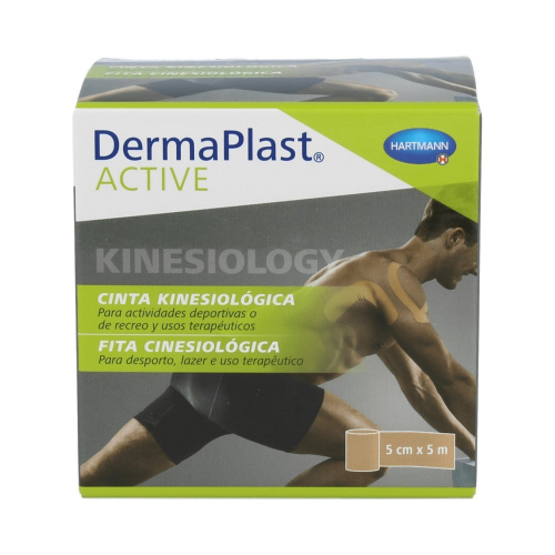Hartmann dermaplast active cinta kinesiology 5x5 cm beige