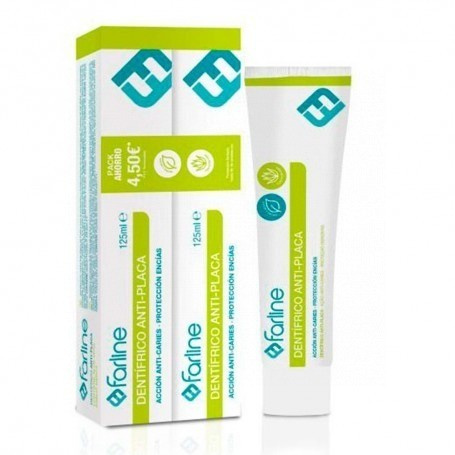Farline dentífrico antiplaca menta con aloe vera duplo 2 x 125ml