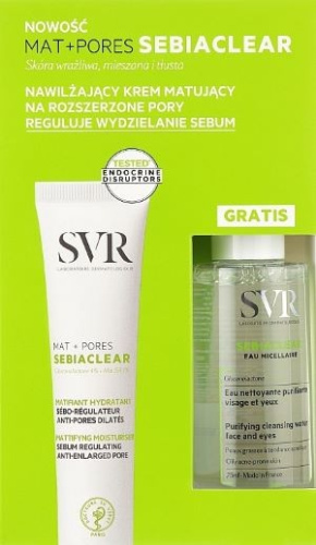 Svr sebiaclear set mat+pores 40ml y agua micelar 75ml