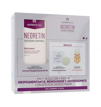Neoretin pack gelcream pigment + regalo peeling despigmentante + endocare radiance
