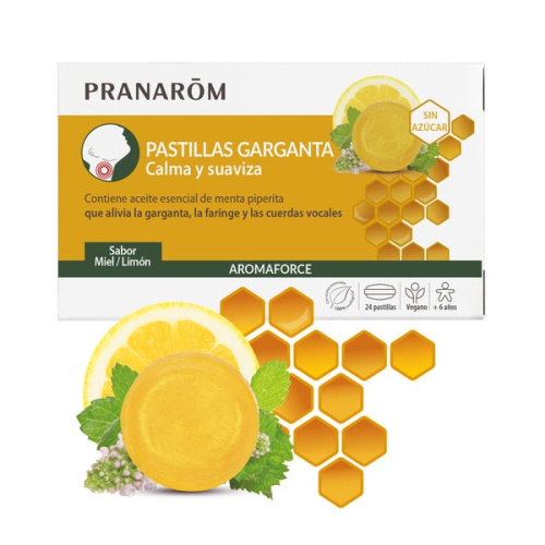 Pranarom aromaforce pastillas garganta  24 pastillas sabor miel limón