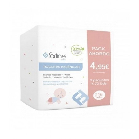 Farline toallitas higiénicas 3 x 72uds