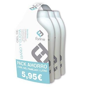 Farline gel de baño familiar 1 litro pack 3