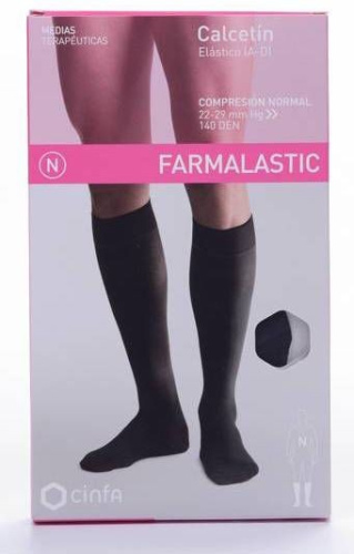 Calcetin farmalastic negro t- gde 1und