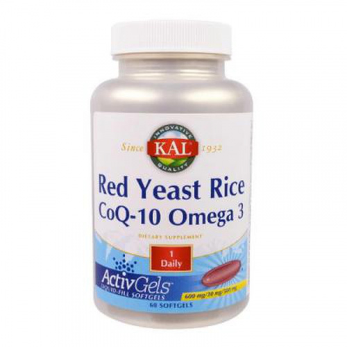 Solaray red yeast rice q10 omega 3 60cap