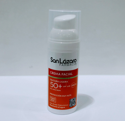 Fotoprotector Crema facial ligera SPF50 50 ml Farmacia San Lázaro