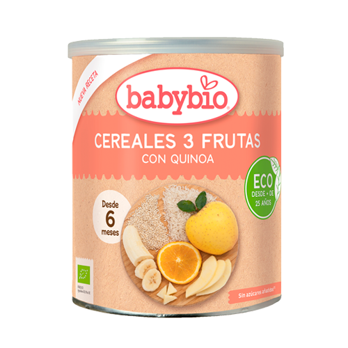 BABYBIO CEREALES 3 FRUTAS CON QUINOA