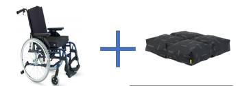 SILLA DE RUEDAS + COJÍN ANTIESCARAS