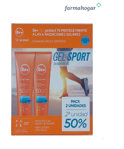 Be+ skin protect Gel Sport Transparente 75mL 2ª ud 50%