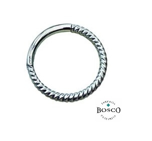 Biojoux Pendiente Anillo Twisted 8mm