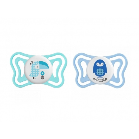 Chicco Chupete Physio Light Silicona 2-6 meses 2 Uds Azul