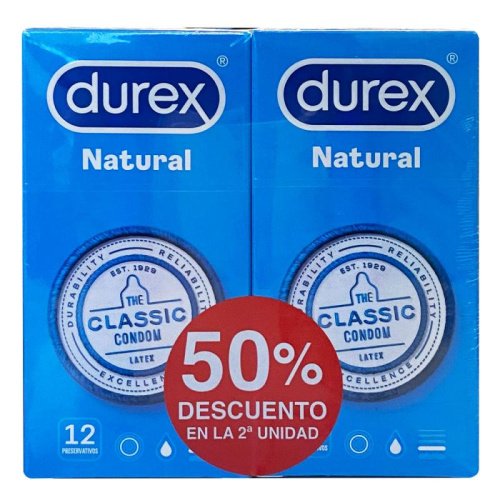 Durex Preservativos Natural Duplo 2x12us 
