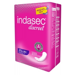 Indasec Compresa Discreet Extra 20 Uds 4,5 Gotas