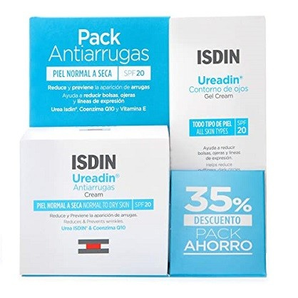 ISDIN PACK ANTIARRUGAS UREADIN CREMA PIEL NORMAL A SECA + CONTORNO DE OJOS.
