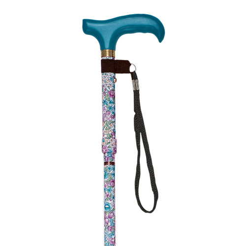 Muletilla/Bastón Mini Plegable Aluminio Flores Pequeñas R3311