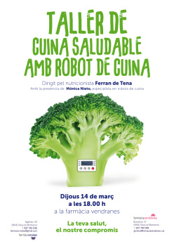 14 MARÇ: TALLER DE CUINA SALUDABLE AMB ROBOT DE CUINA
