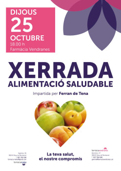 25 octubre: XERRADA ALIMENTACIÓ SALUDABLE
